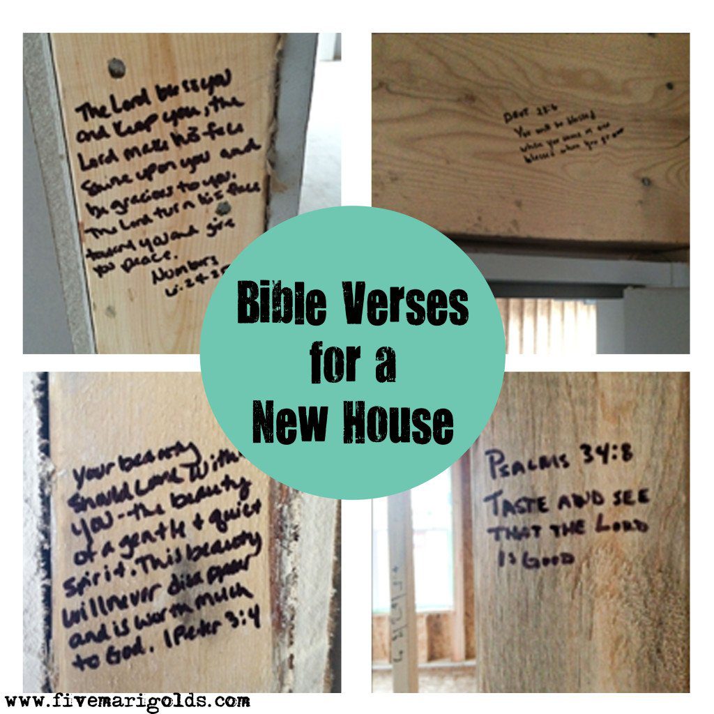 Strong foundations: bible verses for a new house - Five Marigolds