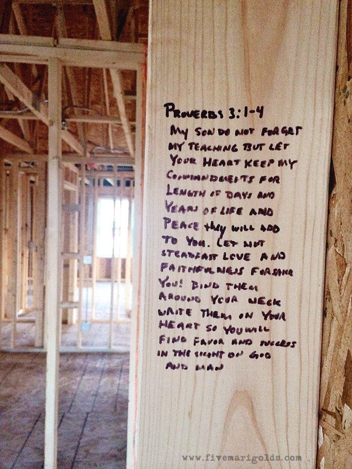 Strong foundations: bible verses for a new house - Five Marigolds
