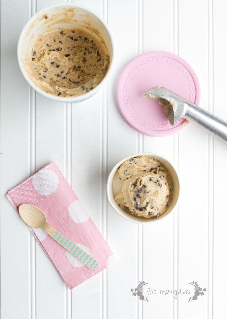 Cookie Dough Frozen Yogurt Recipe | Five Marigolds