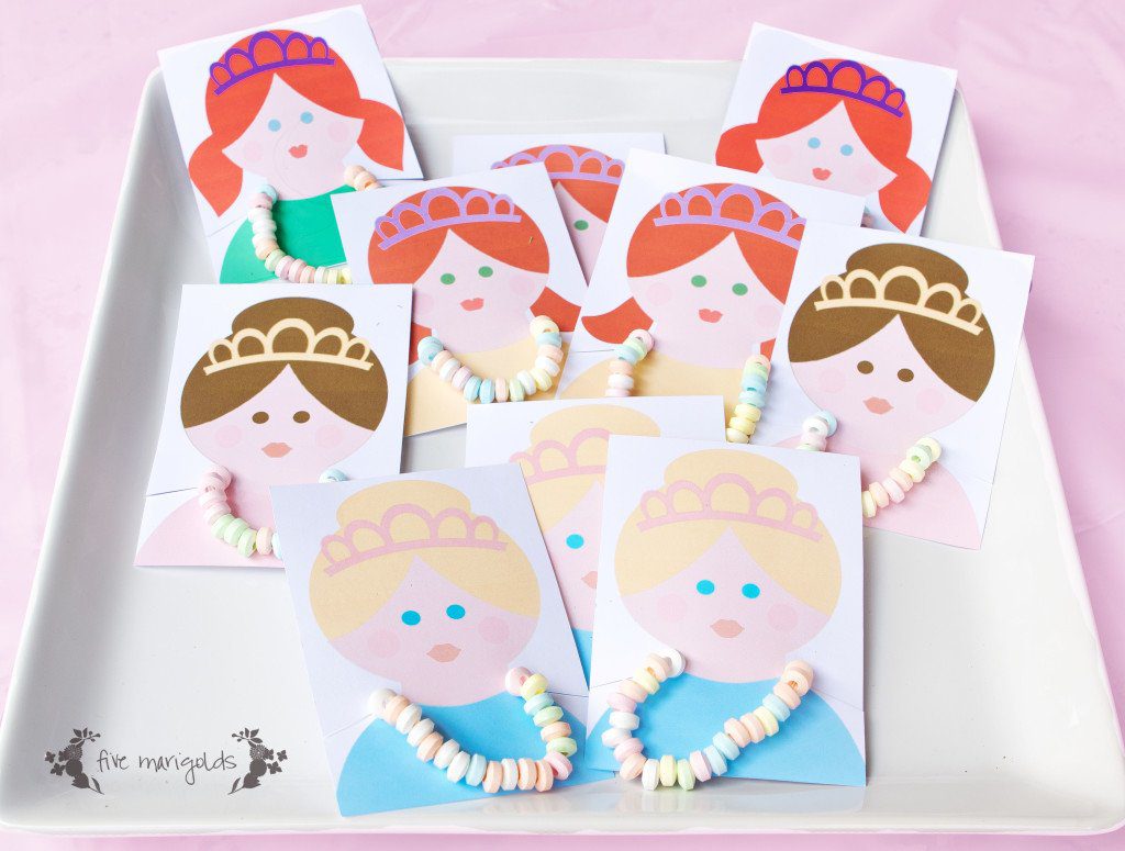Princess Candy Necklace Party Favors | Five Marigolds