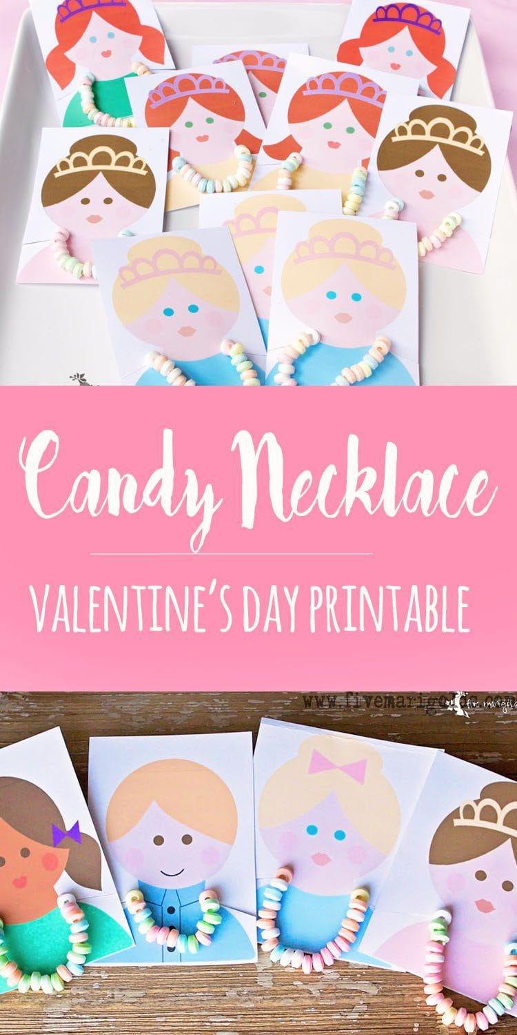 Candy Necklace Valentine's Day Printables