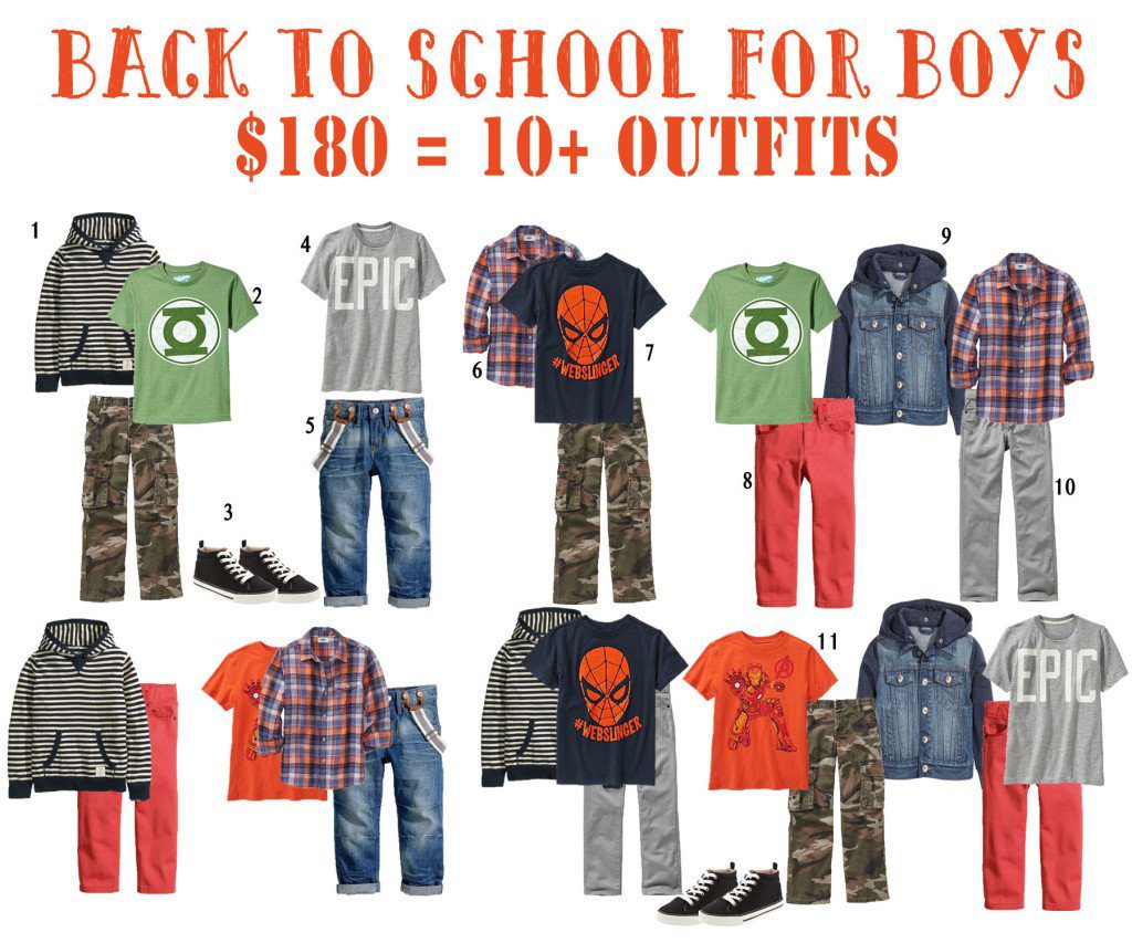 Back to School Wardrobe for Boys On a Budget Five Marigolds