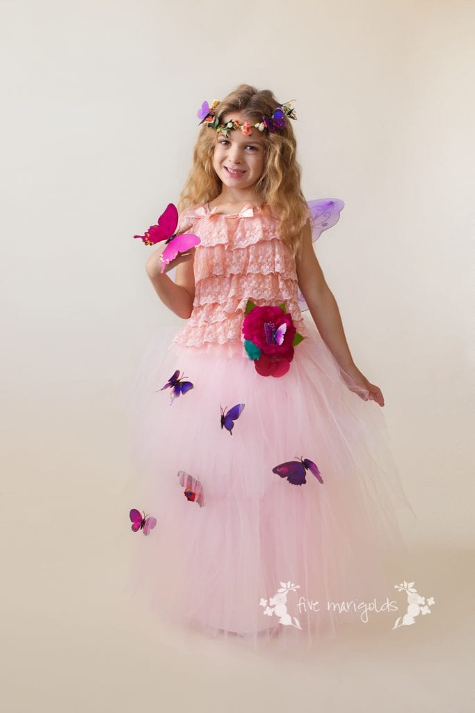Shop your kids' closets for Halloween - Butterfly Garden Fairy costume for $3 | Five Marigolds