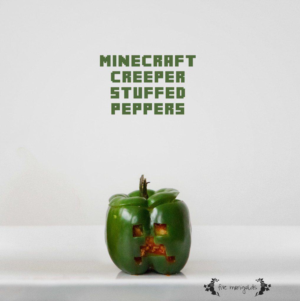 Minecraft Creeper Stuffed Pepper | Five Marigolds