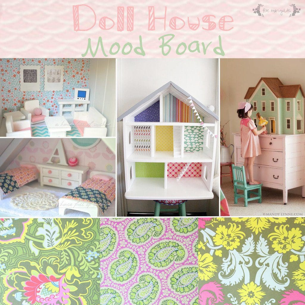 Vintage Doll House Makeover Mood Board | Five Marigolds
