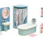 Le Toy Van Furniture. VIntage Dollhouse Remodel: Bathroom and Laundry Room for less than $10 | www.fivemarigolds.com