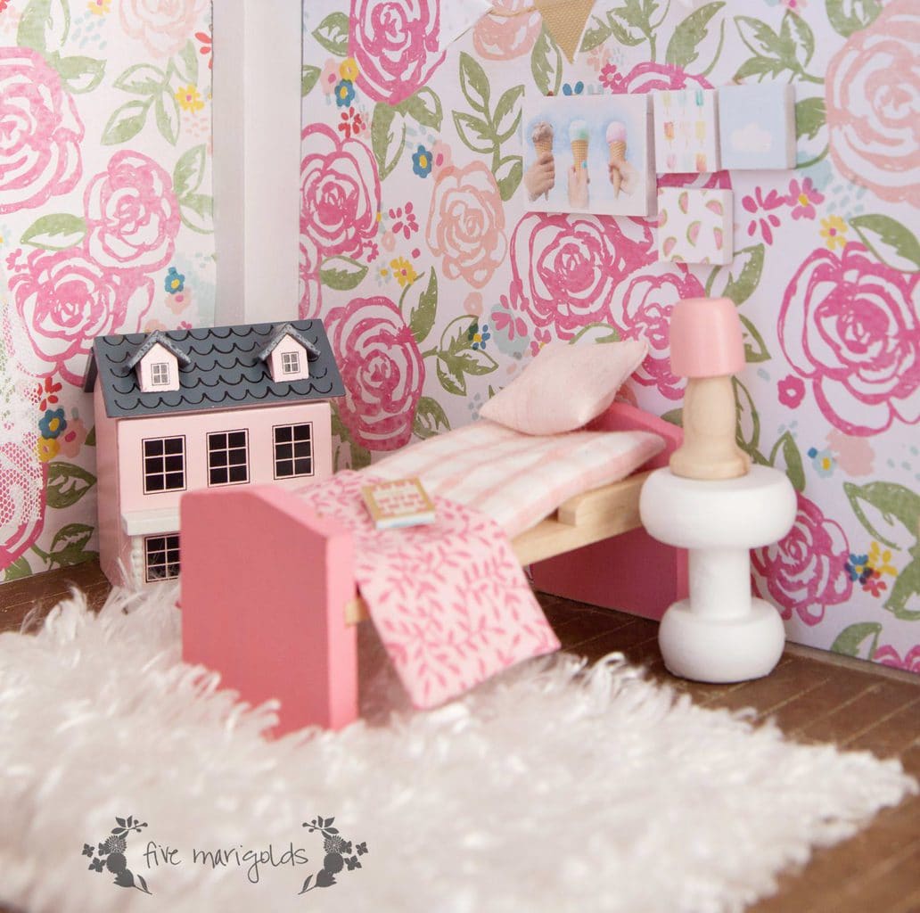 Vintage Dollhouse Remodel for less than $50 | www.fivemarigolds.com