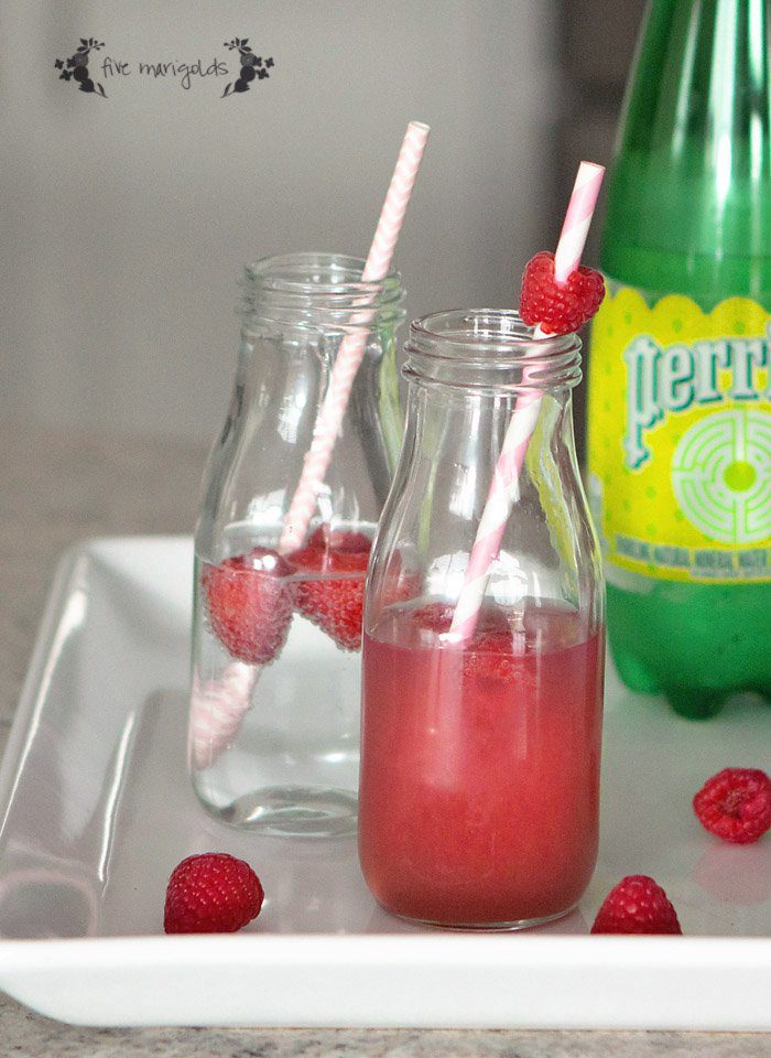 This healthy berry spritzer is refreshing, flavorful, and just three ingredients! | www.fivemarigolds.com