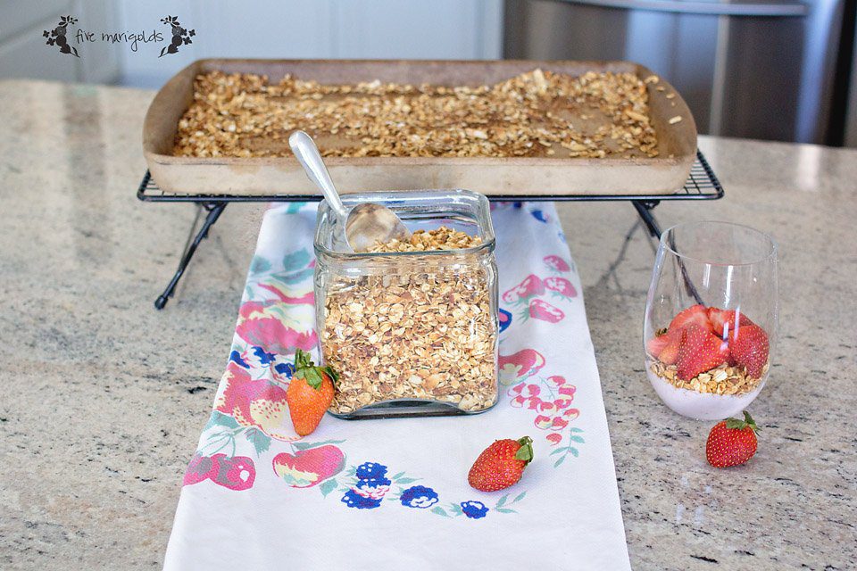 Simple and Skinny Granola Recipe With or Without Oil | Five Marigolds