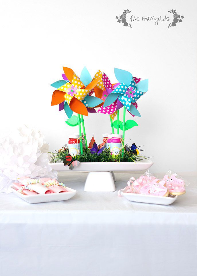 It's Pinwheelie Fun Birthday Favors + Peppa Pig Printables | Five Marigolds