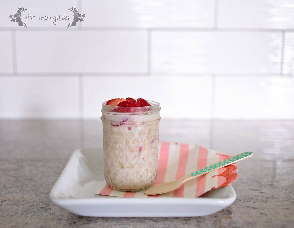 Strawberry Shortcake Overnight Oats packs the flavor of your favorite dessert for breakfast!