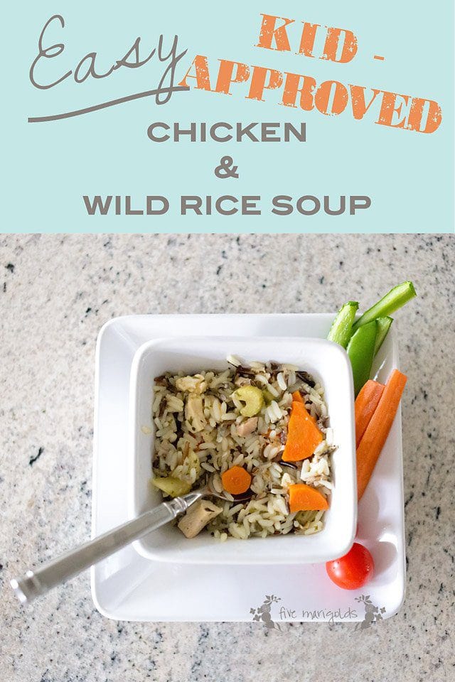Easy (Kid-Approved!) Crockpot Chicken and Wild Rice Soup | Five Marigolds