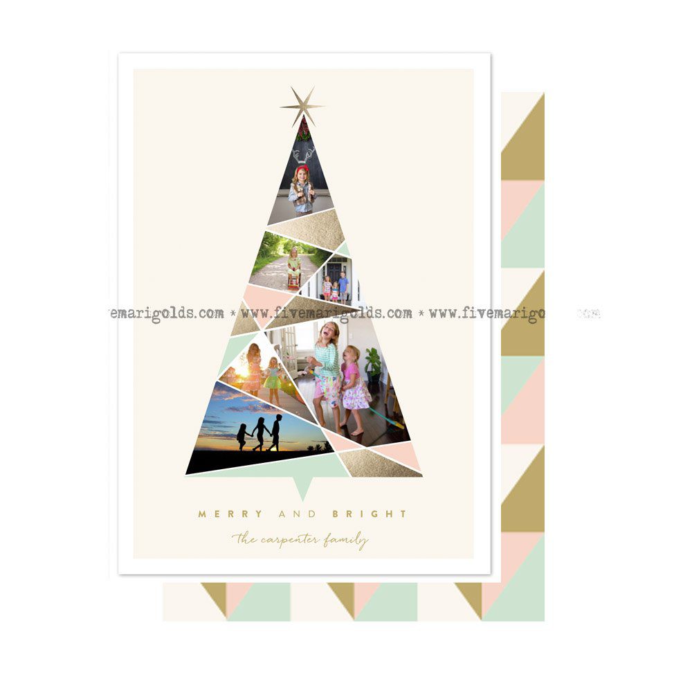 10 Christmas Card Ideas You Should Totally Steal + Free Template Card | Five Marigolds