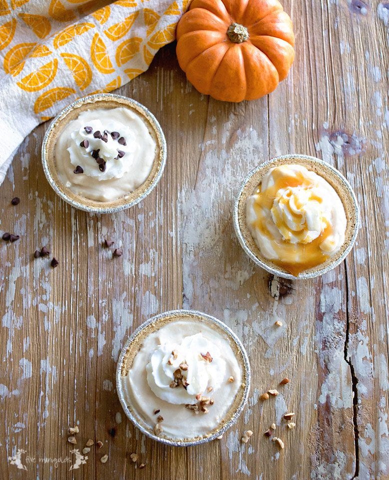 3 Ingredient Frozen Pumpkin Mini Pies - your favorite pumpkin dessert, lightened up! #EffortlessPies #ad