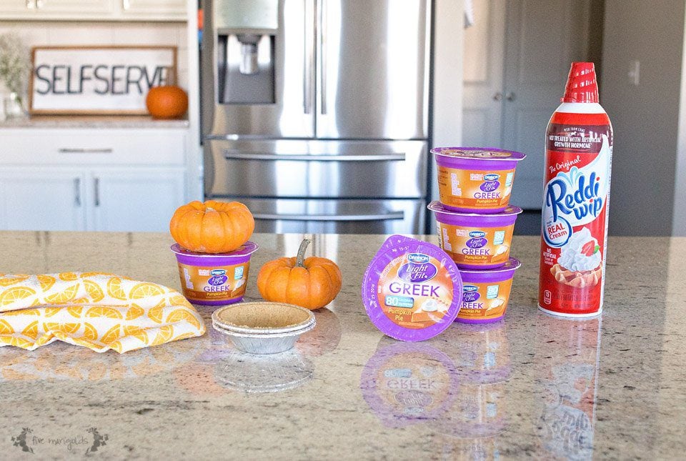 3 Ingredient Frozen Pumpkin Mini Pies - your favorite pumpkin dessert, lightened up! #EffortlessPies #ad
