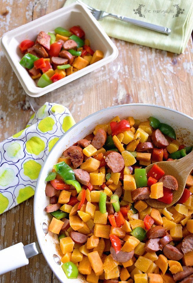 I need to do this - make ahead breakfast meal prep. Sweet Potato and Butternut Sqaush Hash