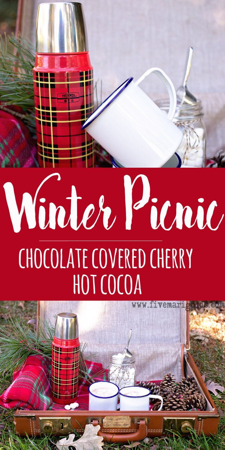 Winter Picnic Inspiration: Chocolate Covered Cherry Hot Chocolate