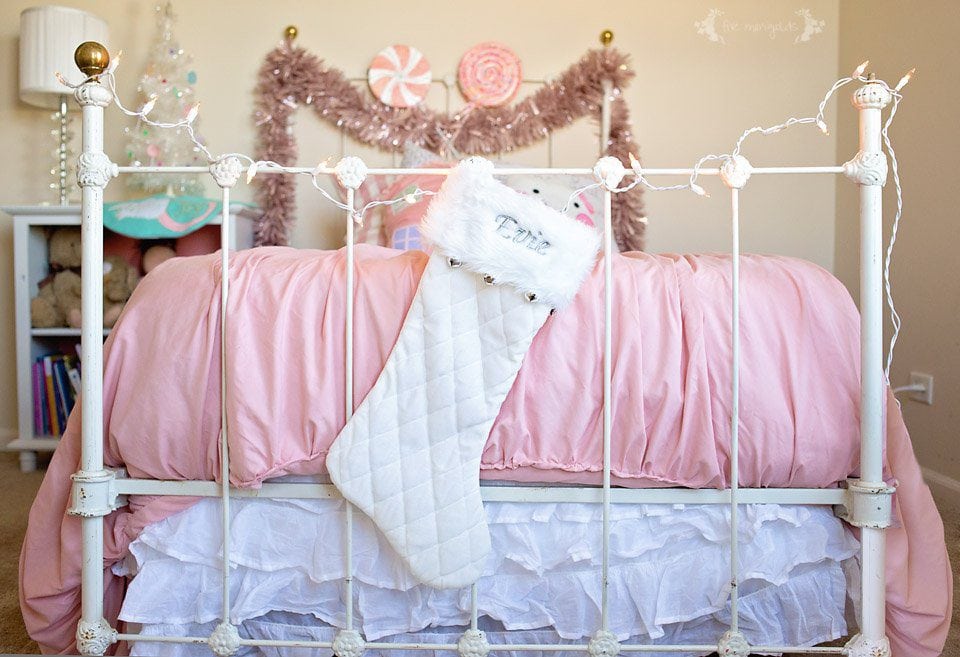 Christmas Chic Girl's Bedroom | Dance of the Sugarplum Fairy Bedroom Suite theme with pastels, sparkles and sweets. 