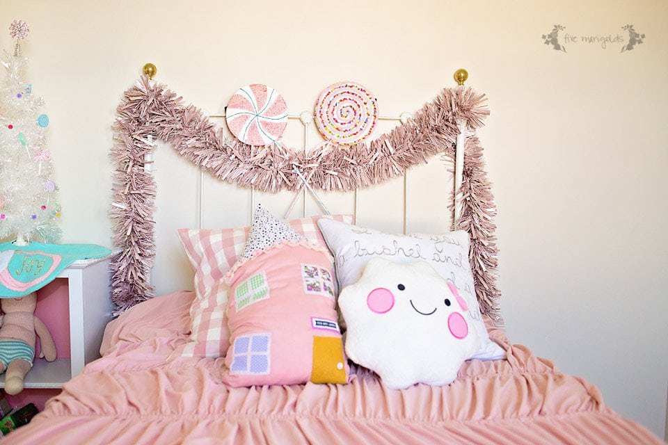 Christmas Chic Girl's Bedroom | Dance of the Sugarplum Fairy Bedroom Suite theme, with pastels, sparkles and sweets. 