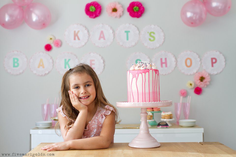 Cake Bake Shop Birthday Party for Girls | Five Marigolds