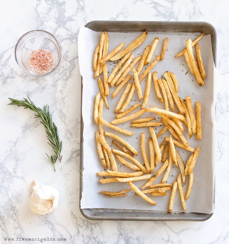 Baked Rosemary Garlic Fries with Fancy Dipping Sauce appetizer recipe #ad #KetchupWithFrenchs