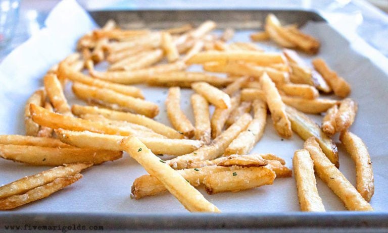 Baked Rosemary Garlic Fries with Fancy Dipping Sauce appetizer recipe #ad #KetchupWithFrenchs