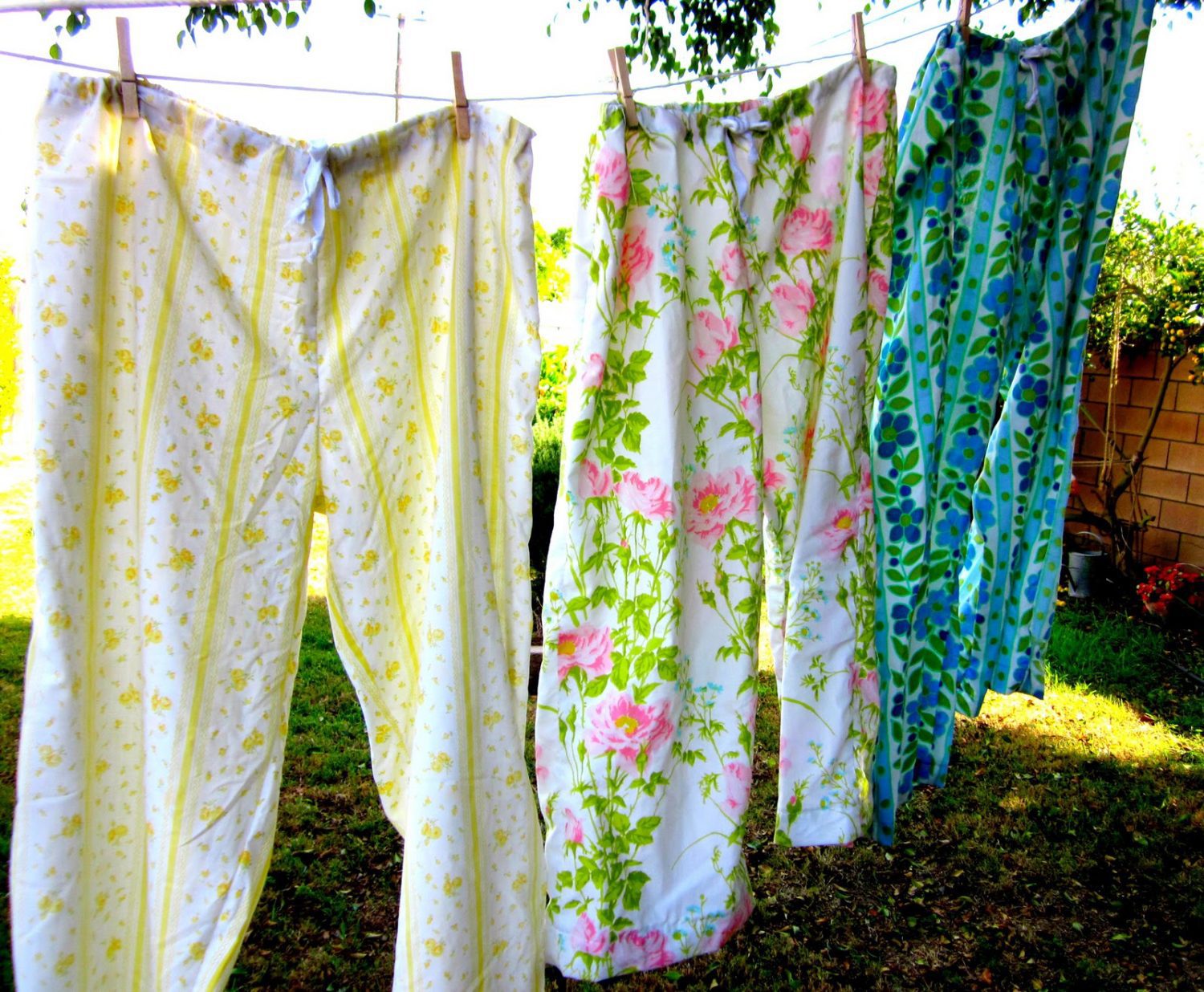 vintage sheet pajama pants