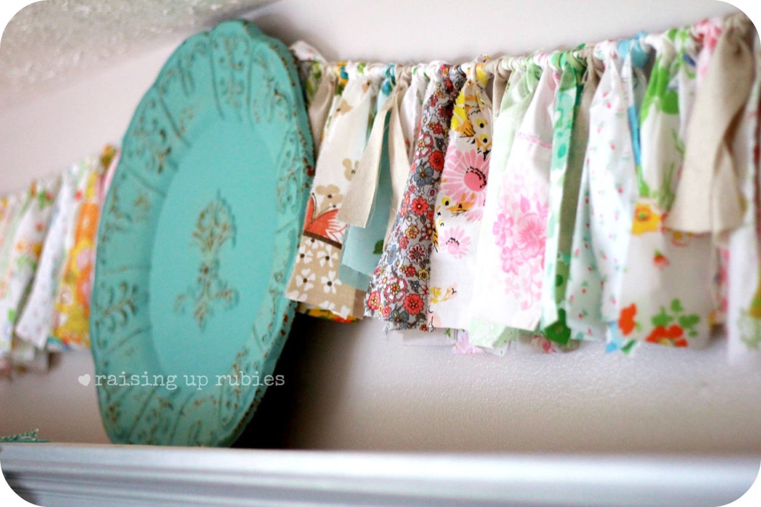 bunting made from vintage sheets