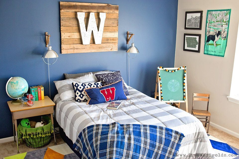 Big Boy Room Reveal: Decor for the Book Worm. | Five Marigolds