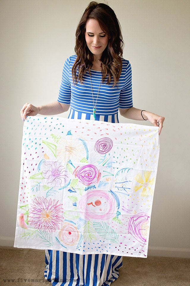 Homemade Mother's Day gifts: DIY watercolor tea towels