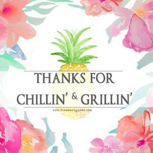 Chill and grill for a laid back summer barbecue. Free printable favor tags for sparklers.
