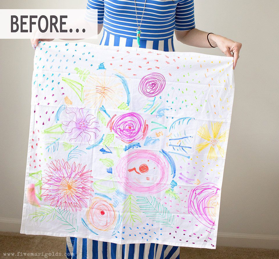 Homemade Mother's Day gift ideas: DIY watercolor tea towels
