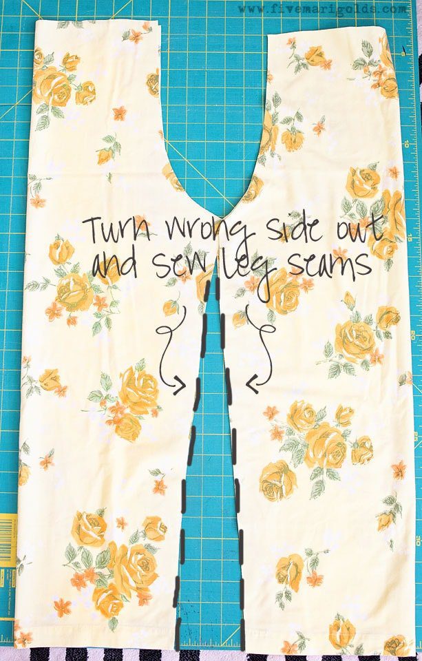 Sew pajama pants from vintage sheets tutorial