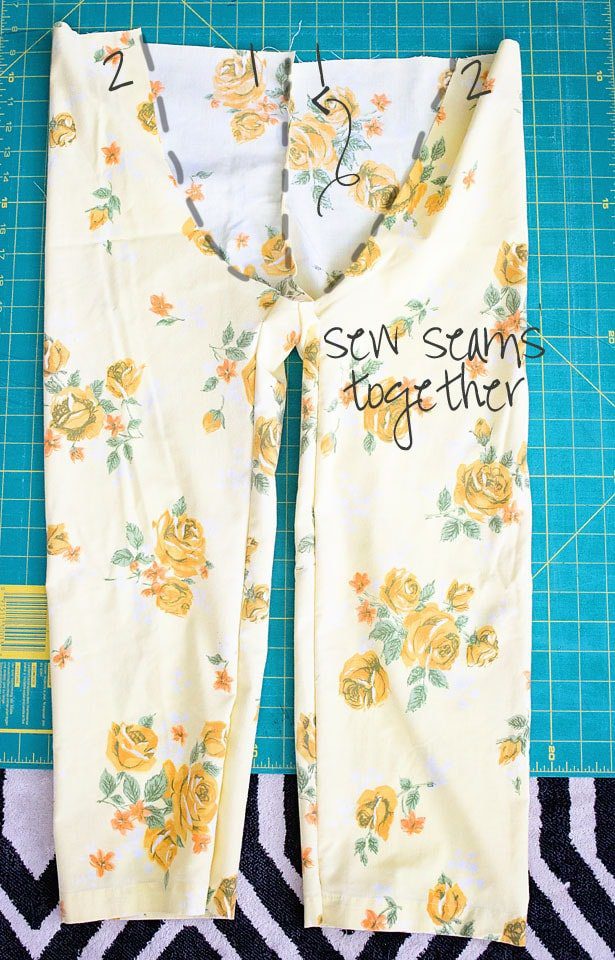 Sew pajama pants from vintage sheets