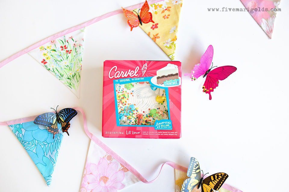 Butterfly Birthday Party Ice Cream Cake | Five Marigolds