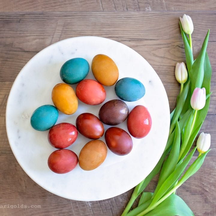 How to Naturally Dye Brown Easter Eggs Five Marigolds