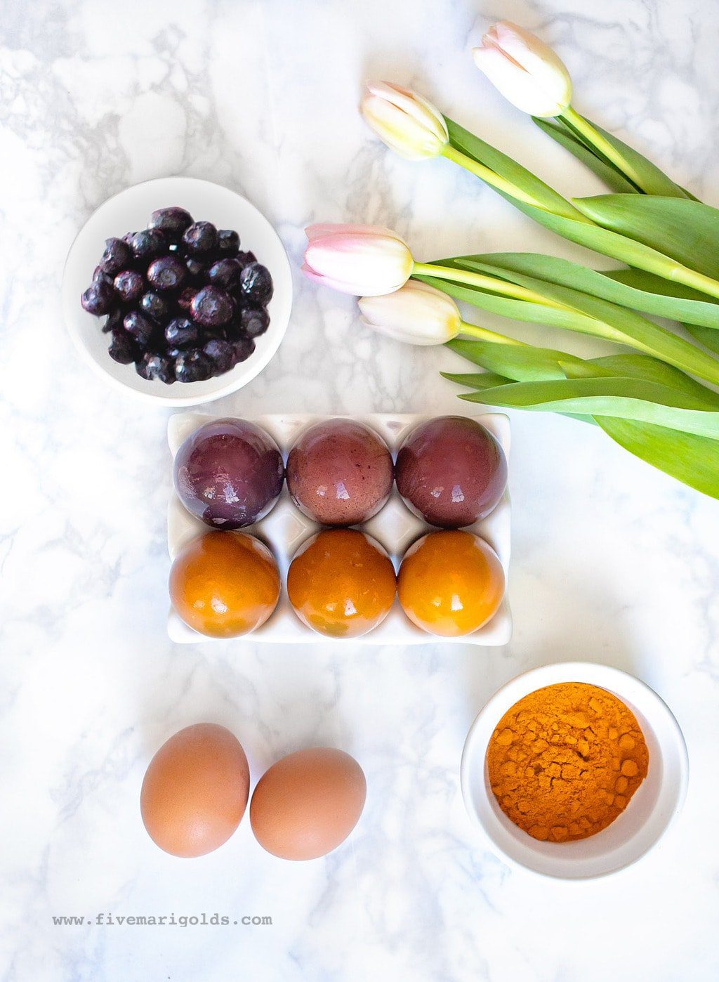 How to Naturally Dye Brown Easter Eggs Five Marigolds
