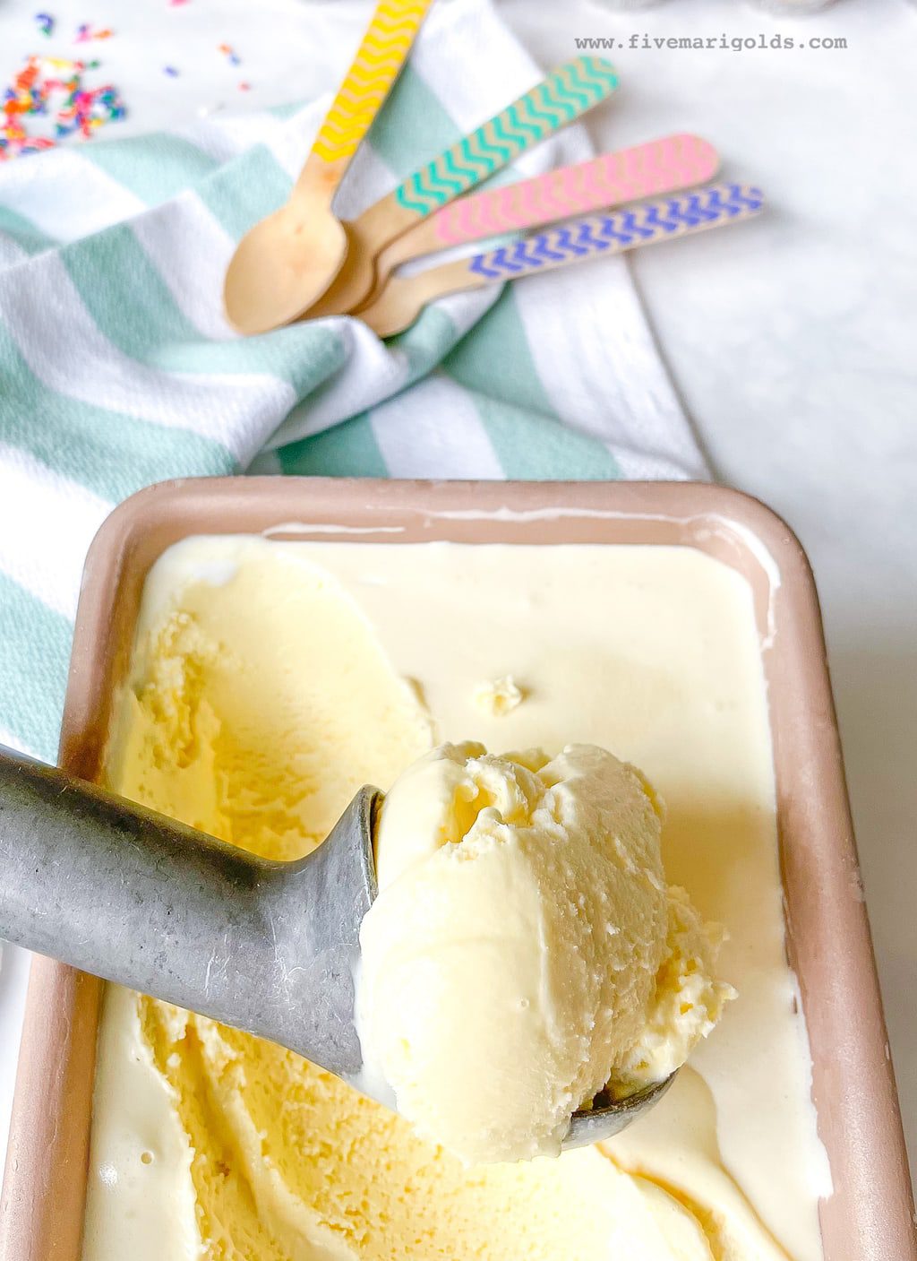Marshmallow Ice Cream Recipe Five Marigolds