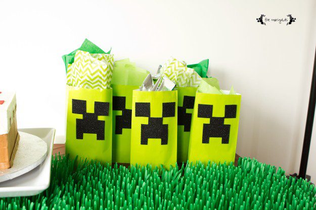 Minecraft Birthday Party Favors | Five Marigolds