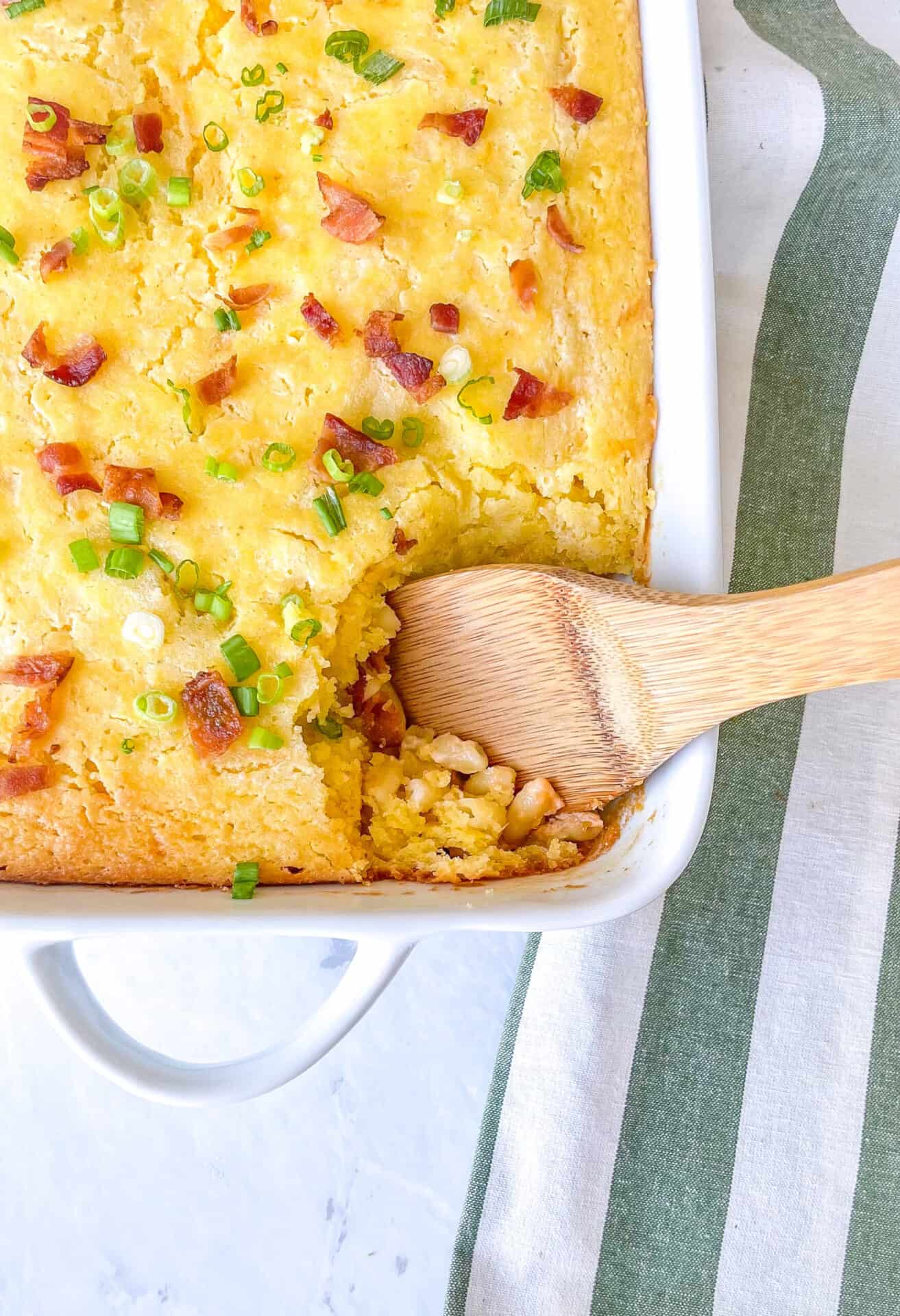 Bacon Mac and Cheese Cornbread Casserole Five Marigolds